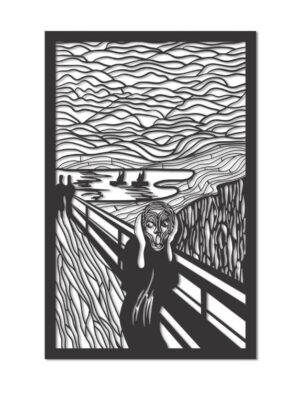 El grito Edvard Munch cuadro decorativo madera